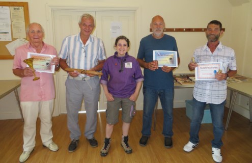 The July winners with Emma Cook (The tiny turner)